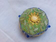 Stoff-Deko-Objekt, kleines Nadelkissen, Handarbeit, English paper piecing