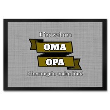 Fußmatte in 35x50 cm Hier