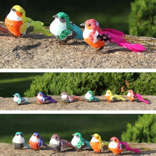 12x dekovögel federn clip - 12x,
