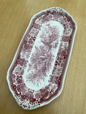 1 Vintage Villeroy & Boch Burgenland rot Königskuchenplatte 15 x 33 cm