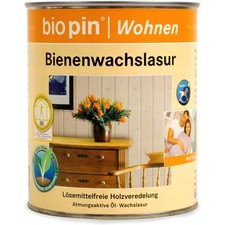 BioPin Premium Bienenwachslasur Kiefer 375ml Lösemittelfreie Holzlasur