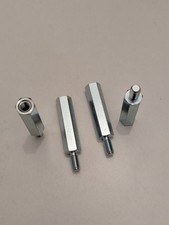 Abstandsbolzen M6 x 40, Stahl verzinkt, SW10, 4 Stück