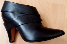 Buffalo Absatzschuhe Stiefeletten Pumps Damen Leder schwarz  38