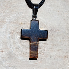 Tigerauge Kreuz Heilstein