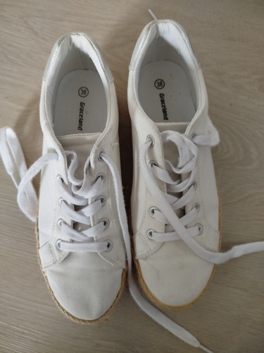 Canvas sneaker weiß gr - canvas, gr.38