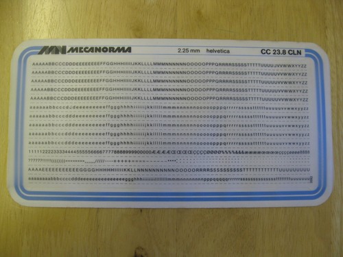 Mecanorma - 1, letraset)