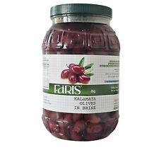 Kalamata Oliven 2 kg (Abtropfgewicht ) im kleinen Fass, in Salzlake mit Stein