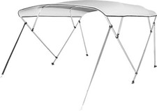 PONTTOR Bimini Top Bootsverdeck Sonnenverdeck mit 4 Armen Boot weiss