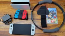 Nintendo Switch OLED - inkl. 4 Joycons - Ringfit + Zelda BotW