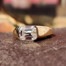 3 kt Smaragd Moissanit Herren