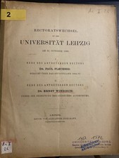 Rare Rectoratswechsel Uni Leipzig 1895 Ernst Windisch Indologist