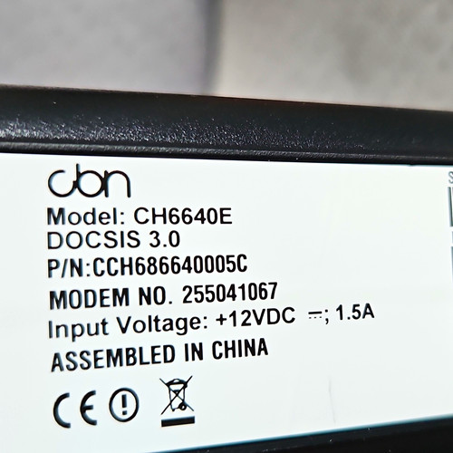 Cbn ch6640e kabelmodem router - cbn,