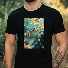 Herren T-Shirt Frosch schwimmt