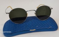 Rundbrille Vintage Sonnenbrille m.leichter Sehstärke Nickelbrille