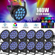 12x 140W LED Par Strahler 14LED Par Scheinwerfer Bühnenlicht RGBW DMX Partylicht