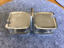 WMF Cromargan Menage Marmeladenglas Edelstahl Glas Gebraucht