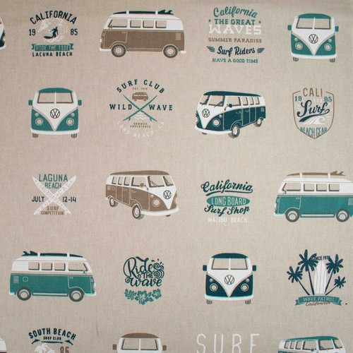 Dekostoff bus lizenz surf - lizenz,