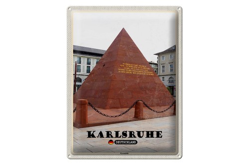 Blechschild städte karlsruhe - blechschild,