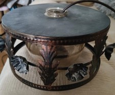 Alte DDR Hängelampe  Blechlampe Lampe  Flurlampe Deckenlampe Leuchte 