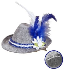 Trachtenhut Minitrachtenhut blau Oktoberfest Bayrischer Abend