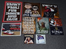 10 VERSCHIEDENE  AUFKLEBER VON USP , ULTRAS ST.PAULI   " NEU "
