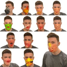Kostüm halbes Gesicht Gummi
