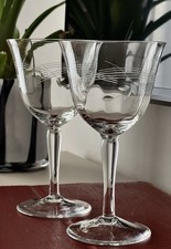 2x Antike Kristall Weingläser