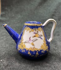 porzellan kanne klein antik vintage retro blau