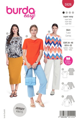 Schnittmuster shirt burda 5926 - shirt,
