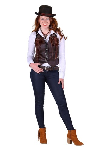 Cowboyweste luxe braun - de,