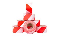 Absperrband 500m 250m 100m Rolle Rollen rot weiß Flatterband Warnband Sperrband 