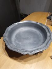 Zinn Schale Schüssel Alt Antik Kunst Deko Metall