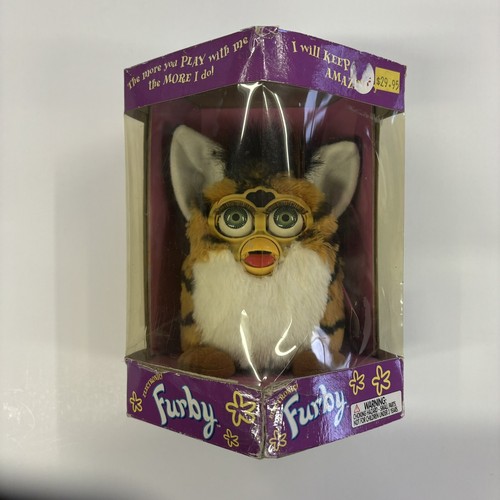 Furby orange black with - orange,