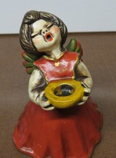 THUN Keramik: Bozener Engel rot - singend - mit  Kerzenhalter 19 cm