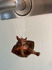 Katherine’s Collection - Weihnachtsbaum Anhänger - Ratte/Maus - Walnuss