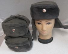 3  Stk  NVA Wintermütze  Soldat DDR Mottoparty  Fasching  sehr klein  !! Gr. 54