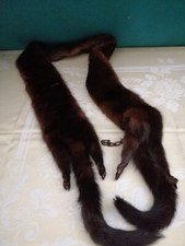 Pelz Stola Schal Marder braun Vinted aus Omas Haushalt 110 / 160 cm Antik