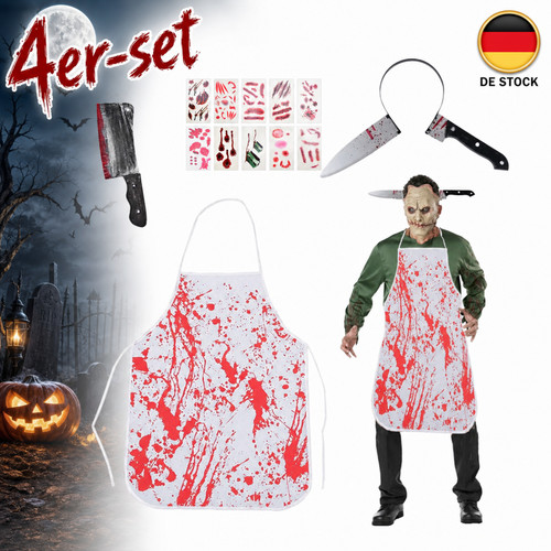 4er set metzger kostüm - 4er,