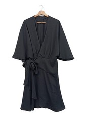 EMME Wickelkleid Damen Kleid Gr. DE 40 schwarz Casual-Look