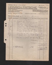 GROßBOTHEN, Rechnung 1936, Heinrich Fritsche Porzellan-Manufaktur