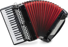 B-WARE 96 Bass Piano Akkordeon Schüler Tasten Akkordeon 3-chörig Gigbag Schwarz