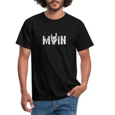 Moin Rock n Roll Gruß Aus Dem Norden Musik Rocker Männer T-Shirt