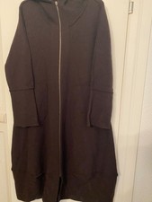 WALTER KRINES BERLIN MANTEL LANG WOLLE GR. L KAFFEEBRAUN MIT KAPUZE RV