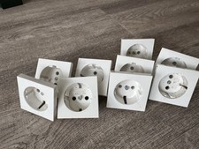 9 Stck Gira System 55 Steckdosen Abdeckung Standard 55 reinweiss glänzend