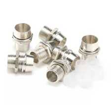 5x / 10x LED Fassung Halter 3mm 5mm Metall Chrom Schraub Sockel + Isolator
