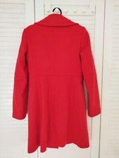 Roter Wollmantel Von Benetton, Tailliert, Größe S