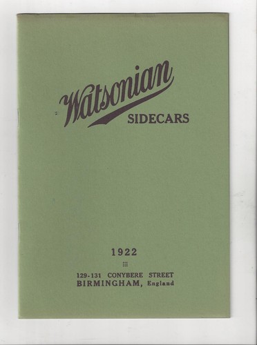 Watsonian 1922 sidecars all