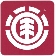 Element Skateboard Sticker Rot