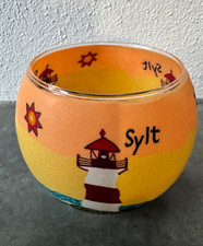 Leuchtglas Leuchtturm Sunset