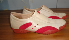 Gabor JOLLYS 40 Damen Halbschuhe Leder beige/rot